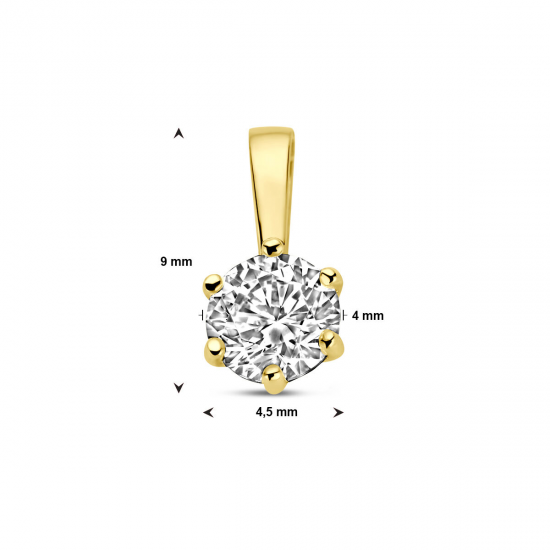 GOUDEN HANGER ZIRKONIA - 40828