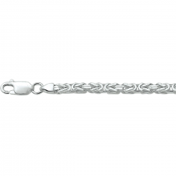 MASSIEF ZILVEREN KONINGS ARMBAND, 22 CM LANG, 5,5 MM BREED - 40913