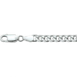 MASSIEF ZILVEREN GOURMET ARMBAND, 21 CM LANG, 5 MM BREED - 40924