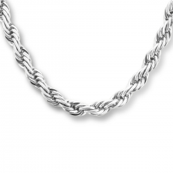 MASSIEF ZILVEREN KOORD COLLIER , 55 CM LANG, 4.5 MM BREED - 40929