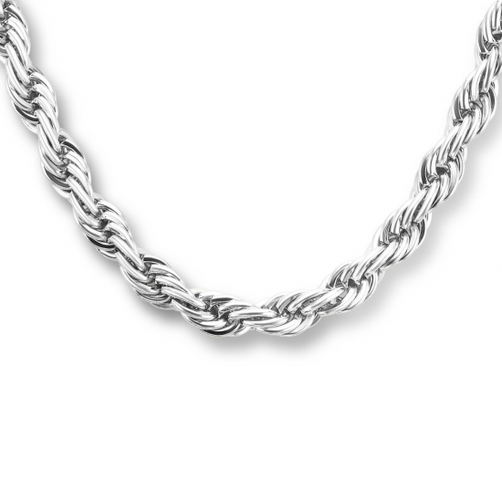 MASSIEF ZILVEREN KOORD COLLIER , 55 CM LANG, 4.5 MM BREED - 40929