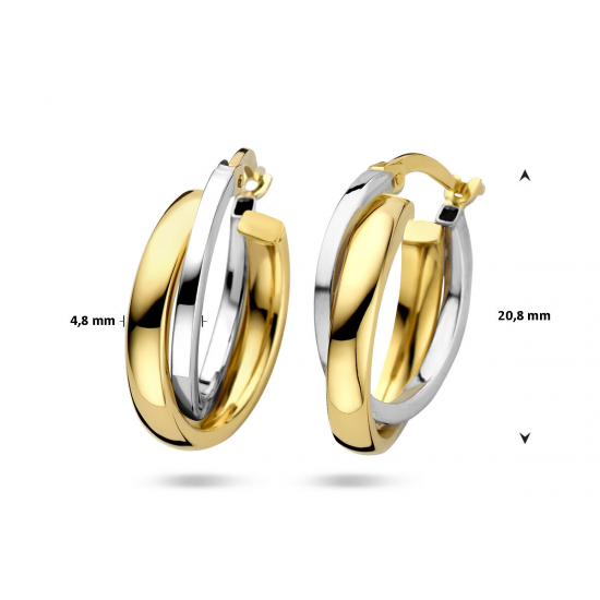 BICOLOR GOUDEN CREOLEN - 40983