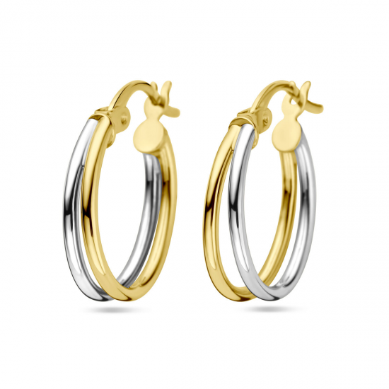 BICOLOR GOUDEN CREOLEN - 40985