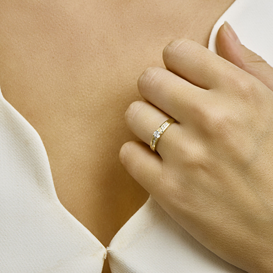 GEELGOUDEN DAMESRING - 41043