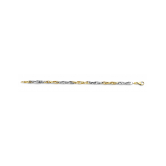 GOUDEN ARMBAND MET ZILVEREN KERN - 41178