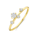 14 KARAATS GOUDEN RING MET LAB GROWN DIAMANTEN - 41237