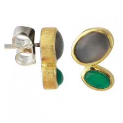 ZILVER 18K VERGULDE OORSTEKERS - 41254