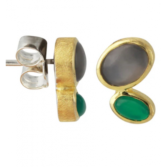 ZILVER 18K VERGULDE OORSTEKERS - 41254