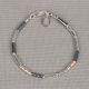 JEH ARMBAND ZILVER GEOXIDEERD + WIT EN GOLDFILLED - 41277