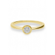 GOUDEN DAMESRING MET LAB GROWN DIAMANT - 41357