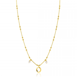 ZINZI GOLD PLATED ZILVEREN COLLIER - 41414