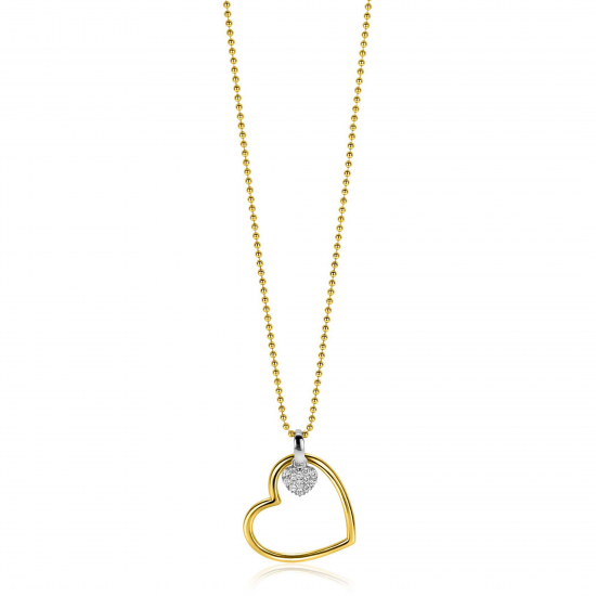 ZINZI GOLD PLATED ZILVEREN COLLIER - 41416