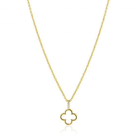 ZINZI GOLD PLATED ZILVEREN COLLIER - 41417