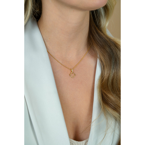 ZINZI GOLD PLATED ZILVEREN COLLIER - 41417