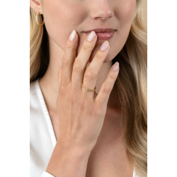 ZINZI GOLD PLATED ZILVEREN RING - 41422