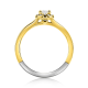 ZINZI GOLD PLATED ZILVEREN RING - 41427
