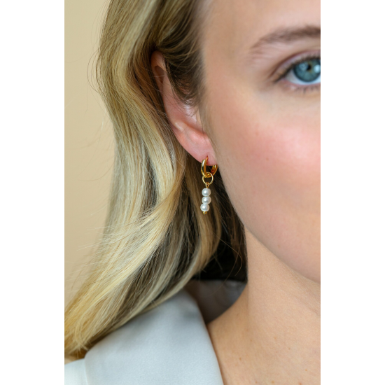 ZINZI GOLD PLATED ZILVEREN OORBEDELS - 41430