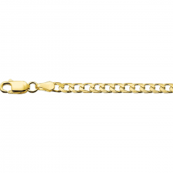 14 karaat massief geelgouden gourmet collier 60 cm. - 41431