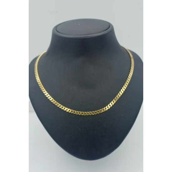 14 karaat geelgouden massief gourmet collier 60 cm. - 41456