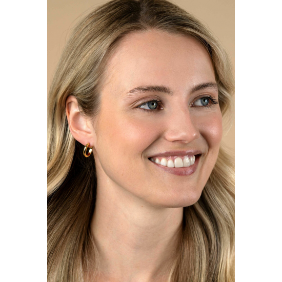 ZINZI gold plated zilveren oorringen - 41483