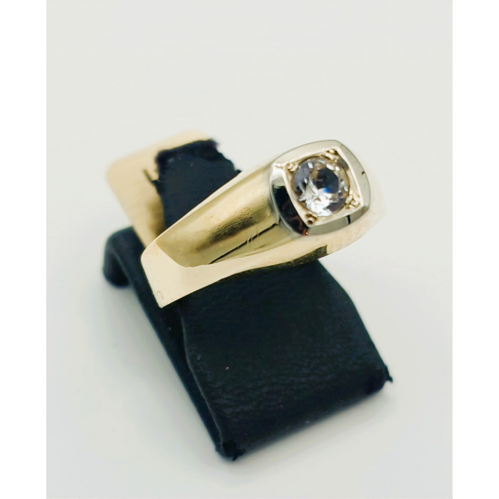 GEELGOUDEN PINKRING ZIRKONIA - 41532