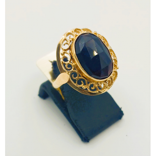 OCCASION  RING  GOUD GRANAAT - 41539