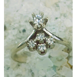 585 WITGOUDEN DAMESRING - 41553