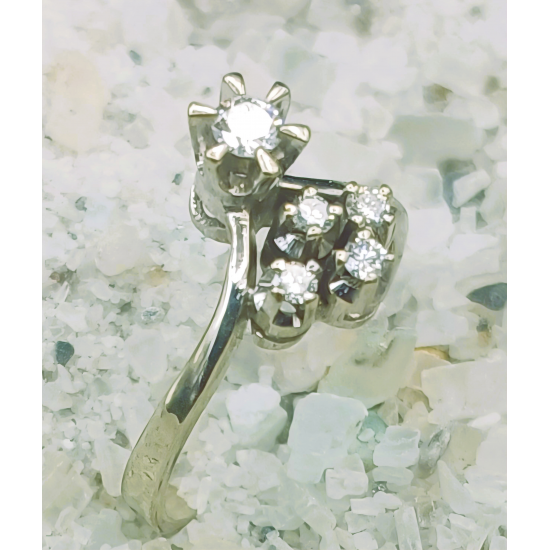 585 WITGOUDEN DAMESRING - 41553