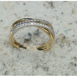 BICOLOR GOUDEN RING DIAMANT - 41560
