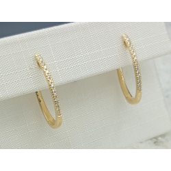 BICOLOR GOUDEN OORSTEKERS DIAMANT - 41562