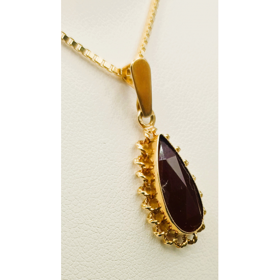 OCCASION14KRT GOUDEN HANGER CARNEOOL - 41576