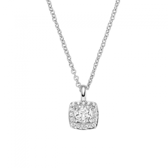 VIVENTY ZILVEREN COLLIER MET  ZIRKONIA - 41606