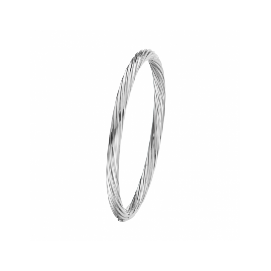 ZILVEREN MASSIEVE FANTASIE BANGLE - 38923