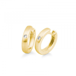 GEELGOUDEN CREOLEN DIAMANT - 41639