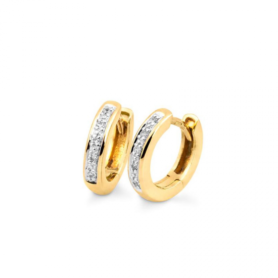 GOUDEN CREOLEN DIAMANT - 41646