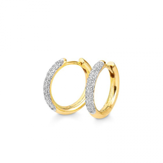 GOUDEN CREOLEN DIAMANT - 41649