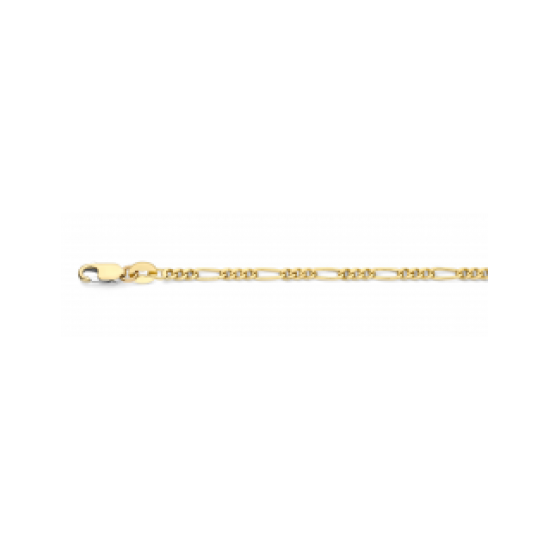 GOUDEN FJORY COLLIER  MET ZILVEREN KERN - 41681