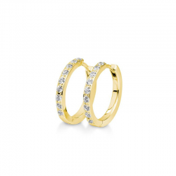 GOUDEN CREOLEN MET DIAMANT - 41705