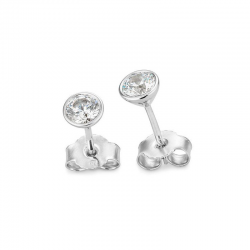 GOUDEN OORSTEKERS MET DIAMANT - 41713