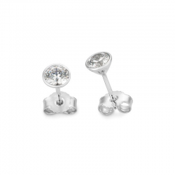 GOUDEN OORSTEKERS MET DIAMANT - 41714