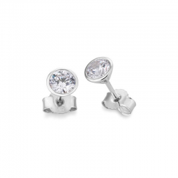 GOUDEN OORSTEKERS MET DIAMANT - 41715