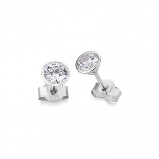 GOUDEN OORSTEKERS MET DIAMANT - 41715