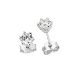 GOUDEN OORSTEKERS MET DIAMANT - 41724