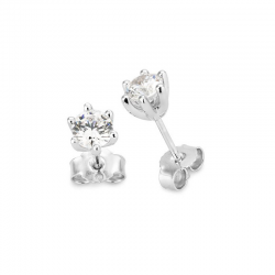 GOUDEN OORSTEKERS MET DIAMANT - 41725