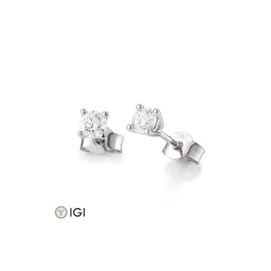 14 KARAAT GOUDEN SOLITAIR OORKNOPPEN MET BRILJANT - 41736