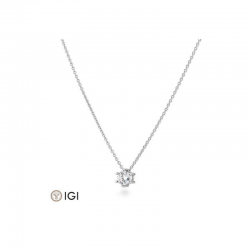 14 KARAAT GOUDEN SOLITAIR HANGER/COLLIER MET BRILJANT - 41747