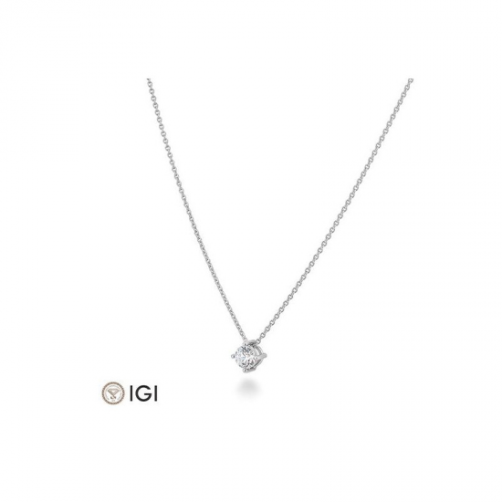 14 KARAAT GOUDEN SOLITAIR HANGER/COLLIER MET BRILJANT - 41750