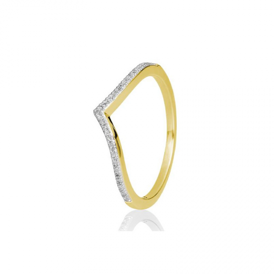 GOUDEN RING DIAMANT 0.125CT - 41851
