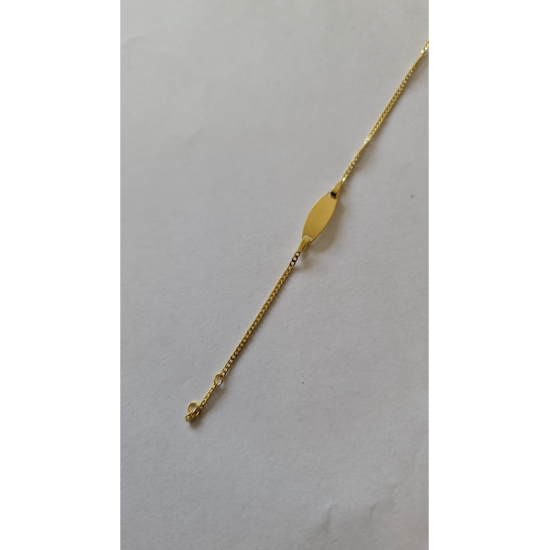 GOUDEN FJORY PLAATARMBAND  MET ZILVEREN KERN - 37663