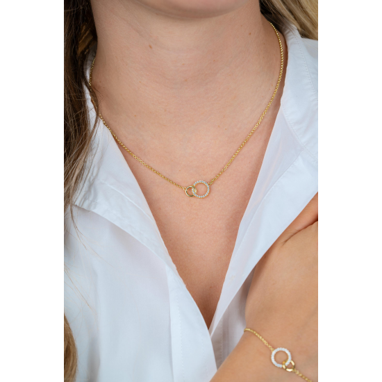 ZINZI ZILVER VERGULD COLLIER - 41959